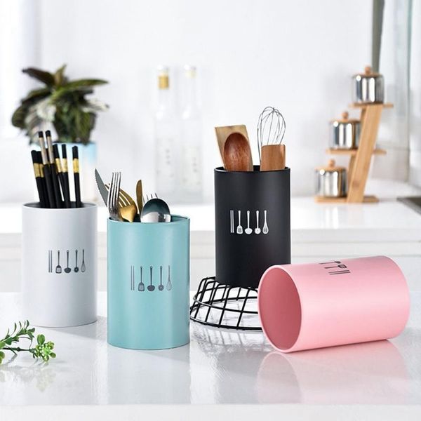 

storage bottles & jars cylinder drain chopstick holder stainless steel chopsticks cage fork spoon cutlery containers tableware stand rack