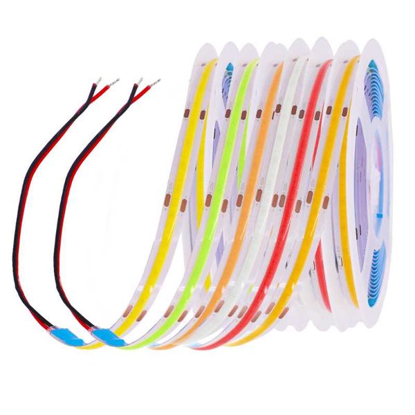

strips fob cob led strip dc5v flexible tape light bar 320 leds high bright dimmable warm natural cool white red green
