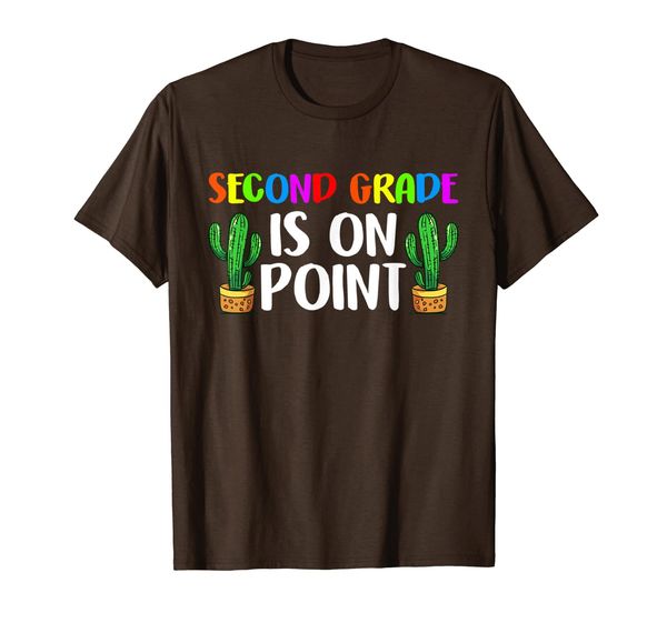 

second grade is on point cactus gifts back to school t-shirt, White;black