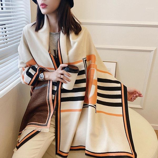 

scarves cashmere scarf women pashmina shawls wraps thick warm bufanda hijab winter poncho stoles blanket1, Blue;gray