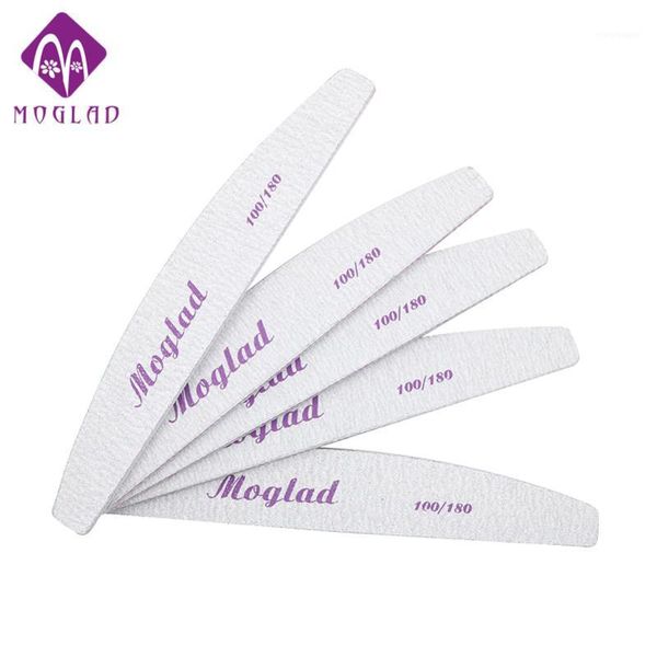

arrive 5pcs/lot semilune nail art files 100/180 sanding salon buffer file manicure tools1