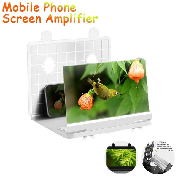 

cell phone mounts & holders 10 inch 3d mobile screen magnifier hd video stand bracket with movie game live magnifying folding hold