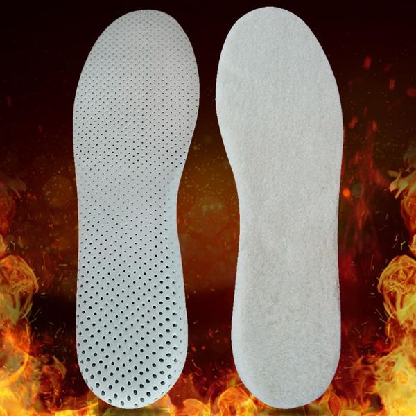 

shoes materials 1 pair keep warm cushion invisible absorb sweat winter adults accessories insole support height increase artificial wool ins, Black