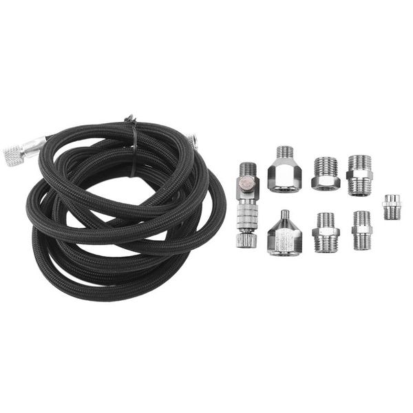 

10pcs airbrush adapter set ,airbrush quick release disconnect fitting connector female couplings braided hose professional spray guns