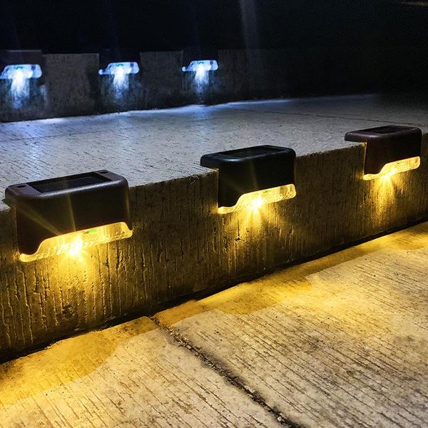 

solar lamps 8/16/20pcs led stair lamp ip65 waterproof outdoor garden pathway yard patio stairs steps fence night light