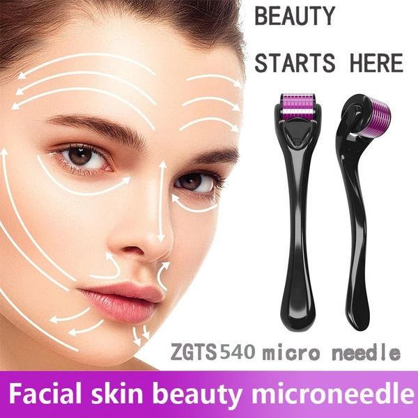 

professional cosmetic instrument face microneedle roller micro derma roller 540 needles beauty tool titanium dermaroller treatment