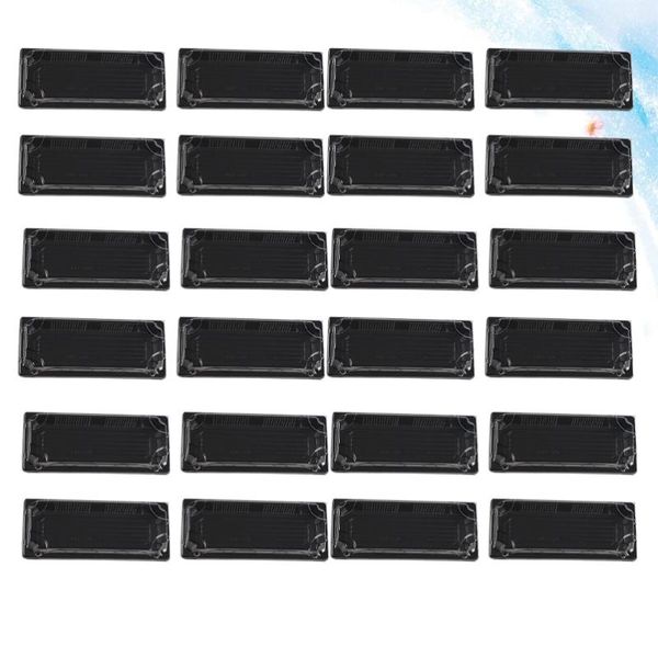 

gift wrap 50pcs disposable sushi carry out box fruit cake packing container take boxes (black)