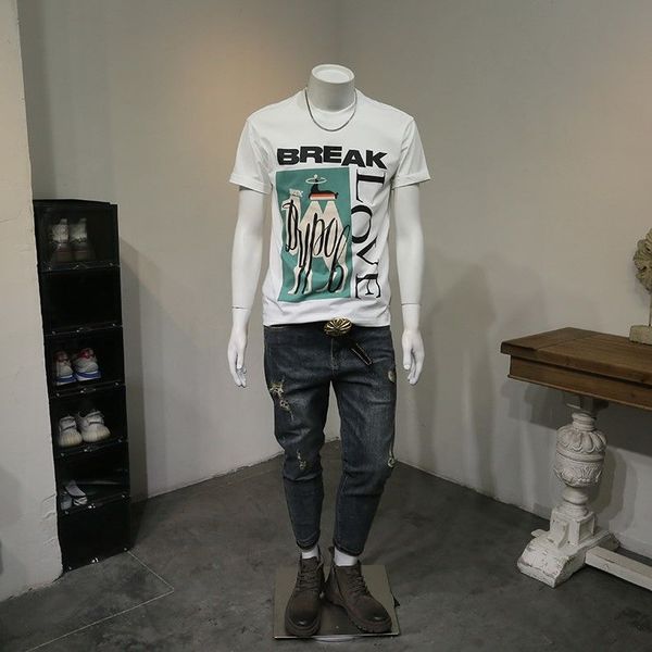 

men's designer t shirt 21ss fashion knitted mens wear classic t-shirt, White;black