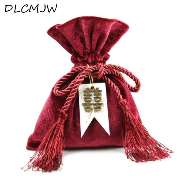 

gift wrap 10 pcs wholesale candy bag silk handbag for wedding party christmas decoration jewelry bags flannel