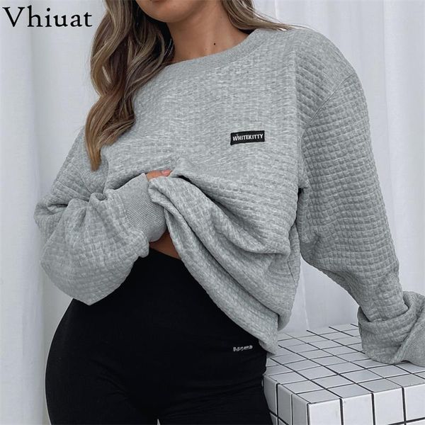 

women's hoodies & sweatshirts vhiuat y2k harajuku loose sweatshirt tracksuit women long sleeve pullover streetwear autumn winter 2021, Black