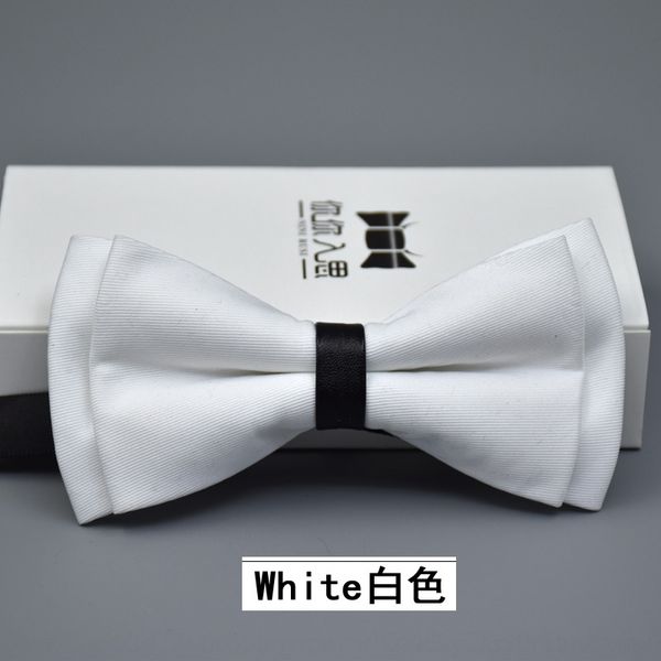 

rtsg men's solid ties color plain ntwomen men's solid plain elega elegant bow double flat head monochrome cotton bow tie, Black;gray