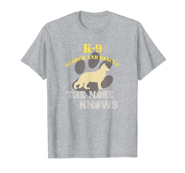 

k9 search rescue team german shepherd dog gsd tracking sar t-shirt, White;black