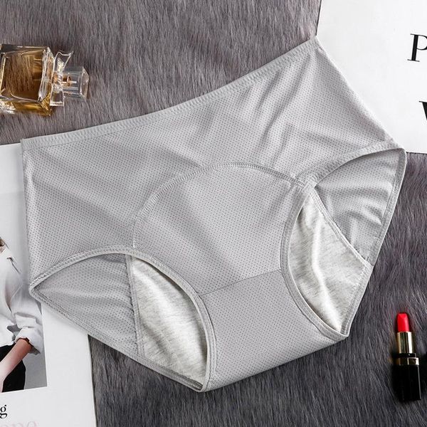 

women's panties cotton physiological period leak proof menstrual breathable seamless soft fabric women underwear breifs, Black;pink