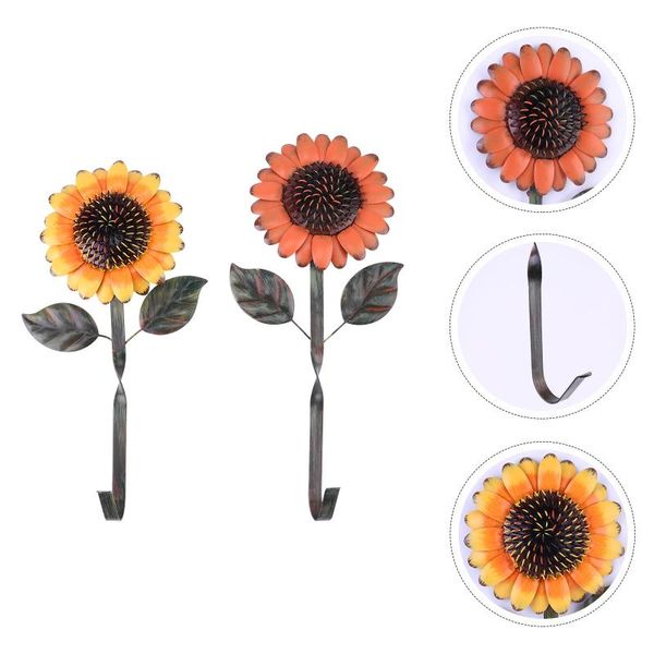 

curtain & drapes 2pcs garden retro wrought iron sunflower decoration hook home wall