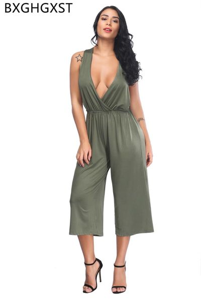 

women's jumpsuits & rompers bodysuit plus size bandage backless 3xl 2021 summer fashion deep v neck bodysuits women clothes ellolace, Black;white