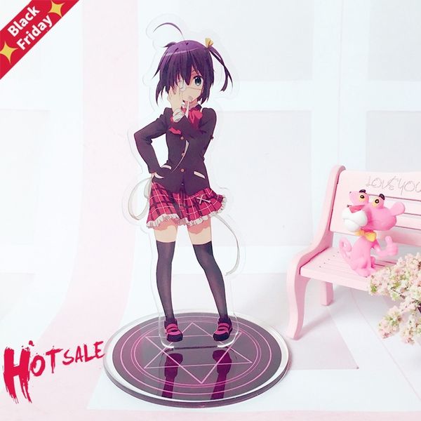 Amor Chunibyo Outras Delusões Anime Figura Acrílico Stand Modelo Brinquedo Takanashi Rikka Figura Decoração Cosplay Ação Figura DIY X0503