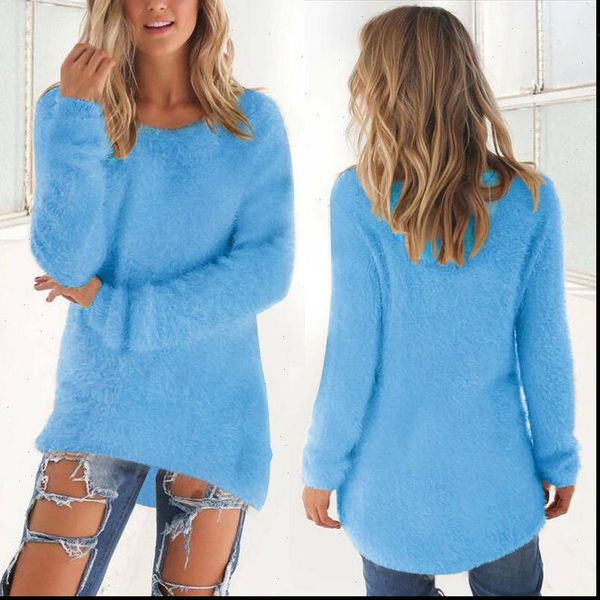 

pullovers autumn women sweater winter o neck long loose fleece knitted female casual solid color plush baggy jumper, White;black