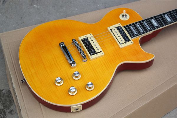

chinese factory electric guitar mahogany body, rosewood fingerboard.