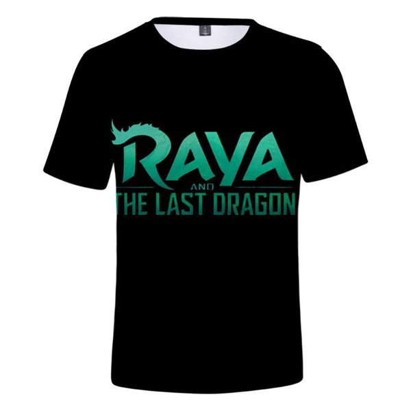 

men's t-shirts 2021 3d prin raya and the last dragon t shirt figure uniform kids t-shirt summer casual short sleeve anime clothes, White;black