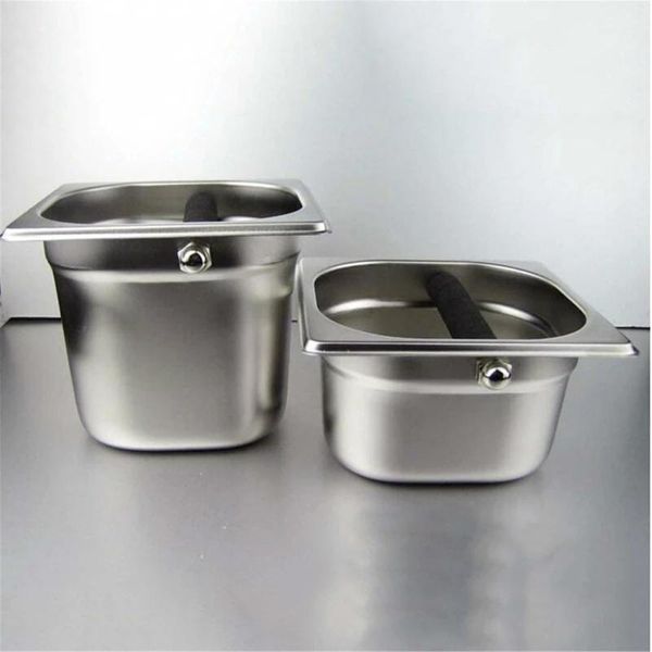 

manual coffee grinders portable stainless steel box espresso grounds waste bucket container recycling trash powder residue
