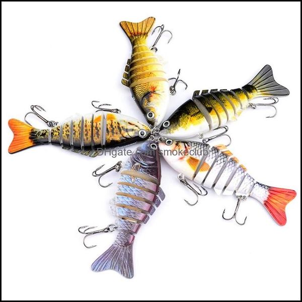 

sports outdoors 10cm 15.5g 6# hook mti-section fish hard baits & lures 15 color mixed hooks pesca fishing tackle aessories 28 z2 drop delive