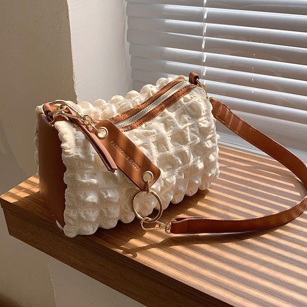 

evening bags brand designer pleated pillow shoulder crossbody for women handbag purse 2021 trendy ladies messenger high quality