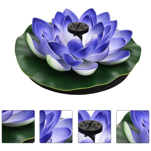 

1pc lotus modeling fountain pond decor solar garden decoration decorations