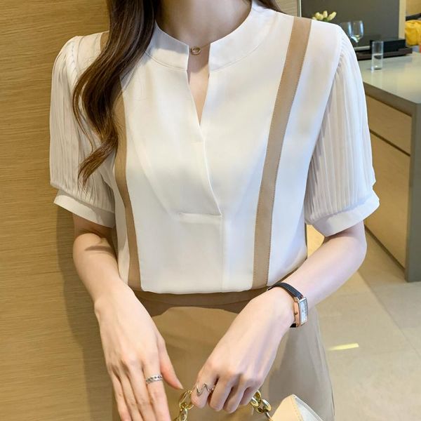 

women's blouses & shirts summer shirts, white , short-sleeved 2021 consignment basic