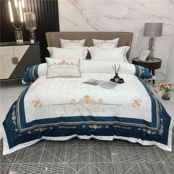 

bedding sets luxury double sided silk cotton home set duvet cover flat fitted sheet pillowcases  king 4pcs