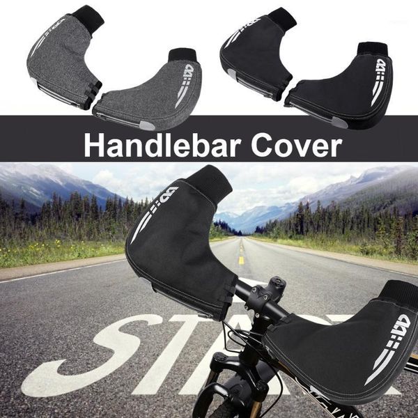 

winter mountain bike bicycle windproof and warm riding protective gloves cold-resistant handle glove warmer motorcycle ha cycling1, Black
