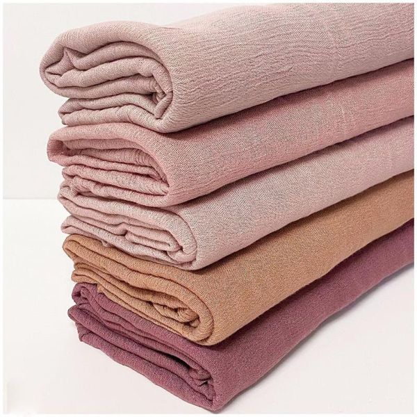 

ethnic clothing 2022 women solid color muslim hijab scarves shawls plain big pashmina wrap 180*100cm, Red
