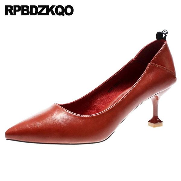 

blue 2021 black orange pumps shoes size 4 34 elegant office stiletto medium heels thin pointed toe autumn white 3 inch high dress