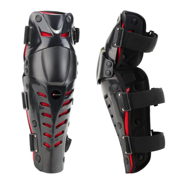 

elbow & knee pads movable shin guard breathable adjustable cap protector armor for motorcycle cycling racing, Black;gray