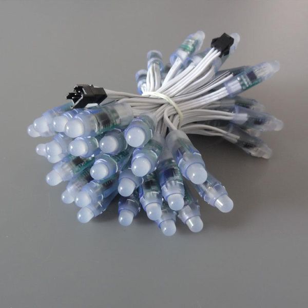 

modules mokungit 500pcs 5v 12v white wire ws2811 ws2801 ic led round pixel advertising module string 12mm digital waterproof ip68