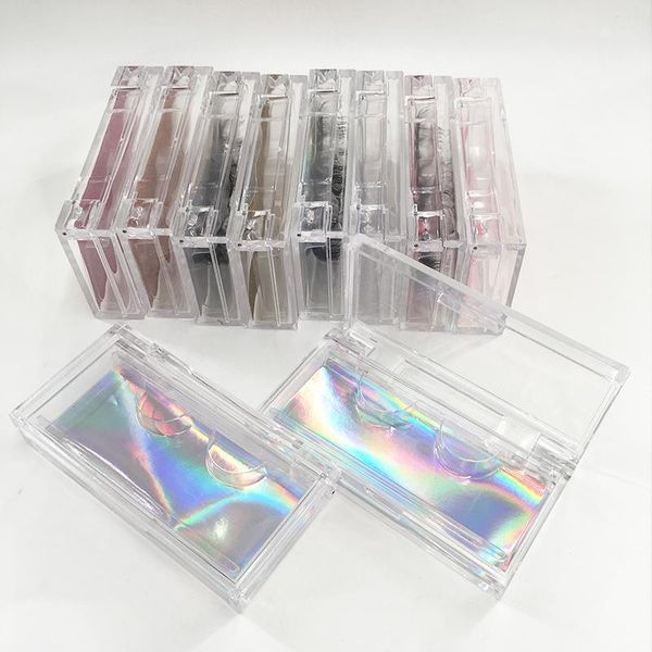 

clear acrylic lashes package glitter 3d eyelashes box custom private label logo1