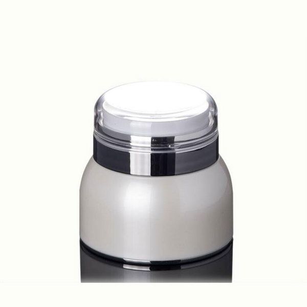 

storage bottles & jars 50g acrylic cream jar fashion pearl white sunscreen container refillable empty makeup tool exquisite lotion 10pc