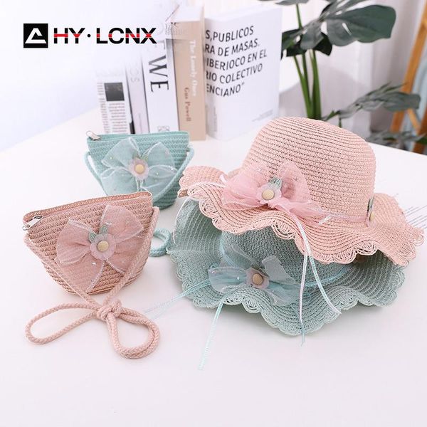 

summer cute lace bow sunscreen fisherman straw hat girl outdoor fashion breathable monochrome big brim princess caps & hats, Yellow
