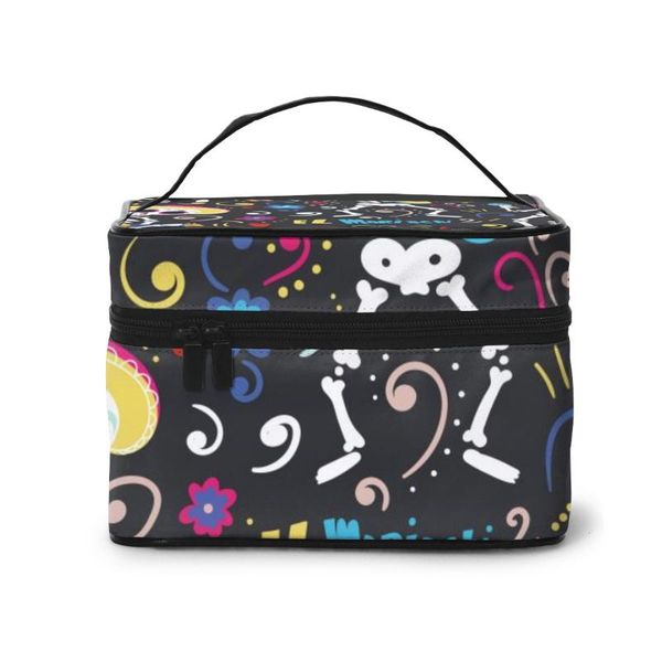 

multi-function travel organizer bag cartoon skull women cosmetic beauty makeup toiletry wash bags & cases