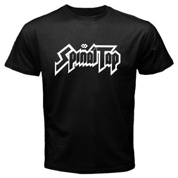 

new spinal tap band logo men's black t-shirt size s-3xl, White;black