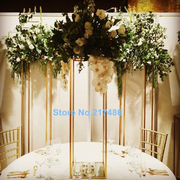 

party decoration style wedding metal gold color flower vase column stand 111 for centerpiece