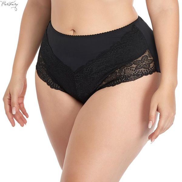 

women's panties parifairy ice silk seamless underwear girl lingerie breathable comfort briefs large size 2xl-7xl, Black;pink