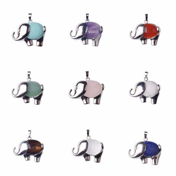 

keychains charmsnatural natural stone elephant alloy key chain for women girl bag keychain charms metal jewelry aceessories, Silver