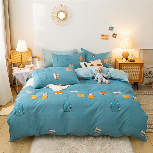 

home animal print simple style bed sheet, cover, pillowcase 4 sets bedding