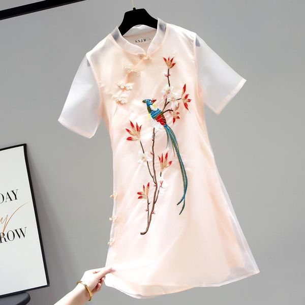 

plus size dresses womens summer embroidery embroidered dress floral l-5xl  xxxl 3xl xxxxl 4xl slim casual loose blouse cute, Black