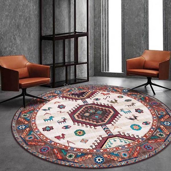 

carpets 200cm country persian ethnic style flower living room bedroom hanging basket chair round floor mat carpet customization