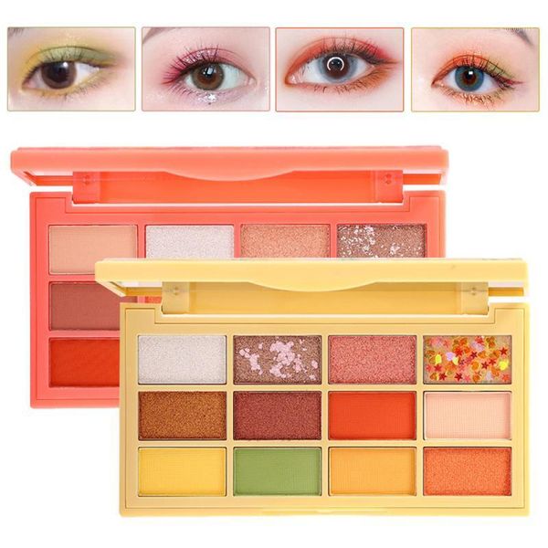 

color natural pearlescent makeup glitter eye shadow pallete waterproof cosmetics tslm11