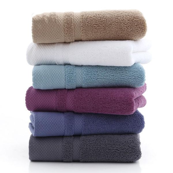 

towel [2 pcs] style face men and women pure color super absorbent soft cotton honeycomb satin file nordic supermarket