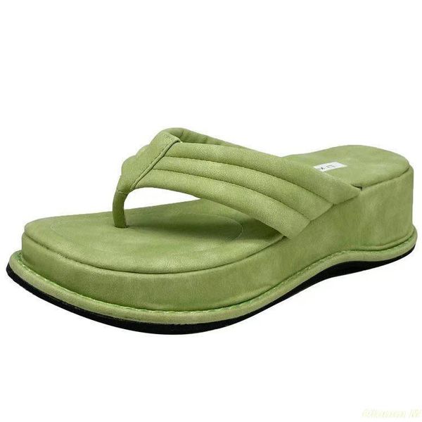 

slippers women 2021 clip toe sandals wedge platform fashion casual female flip flops shoes summer, Black