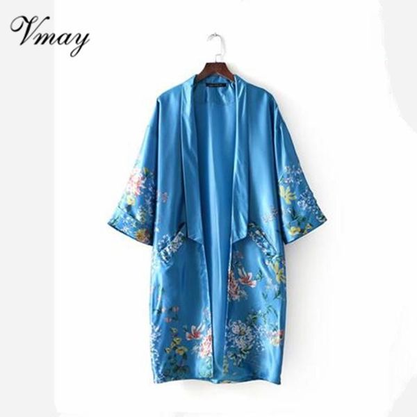 

women's trench coats vmay 2021 arrival women spring and autumn european station printed kimono shawl jacket cardigan, Tan;black
