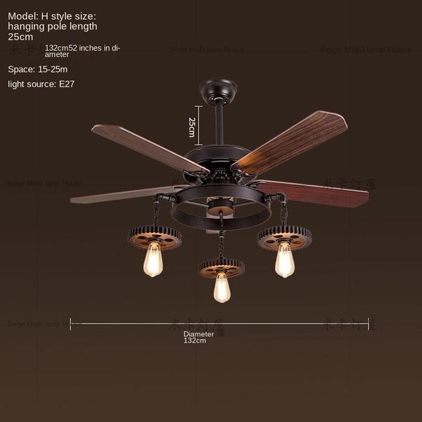 Dekorative Objekte Figuren Nordeuropa Industrie Wind Deckenventilator Lampe Esszimmer Retro Haushalt Holz Blatt Fernbedienung Dekor